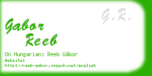 gabor reeb business card